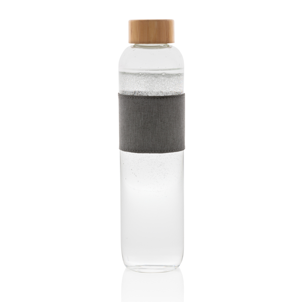 Impact borosilicate glass bottle with bamboo lid